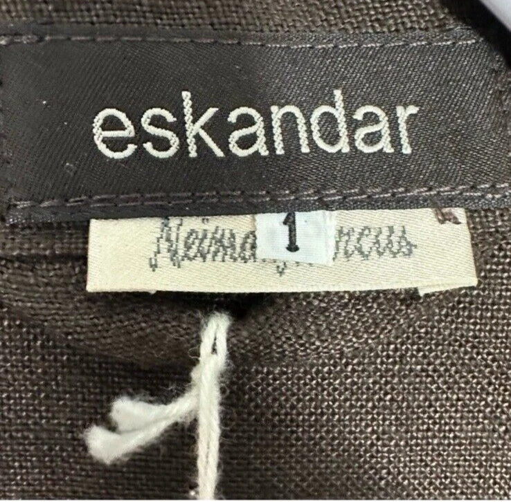 Eskandar Women's Size 1 Brown Linen Open Jacket Casual Lagenlook Boho NWT - Image 3 of 4