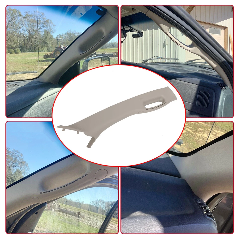 For 03-10 Dodge Ram RH Passenger Pull Grab Handle A Pillar Windshield Post Trim Foto 4 de 4