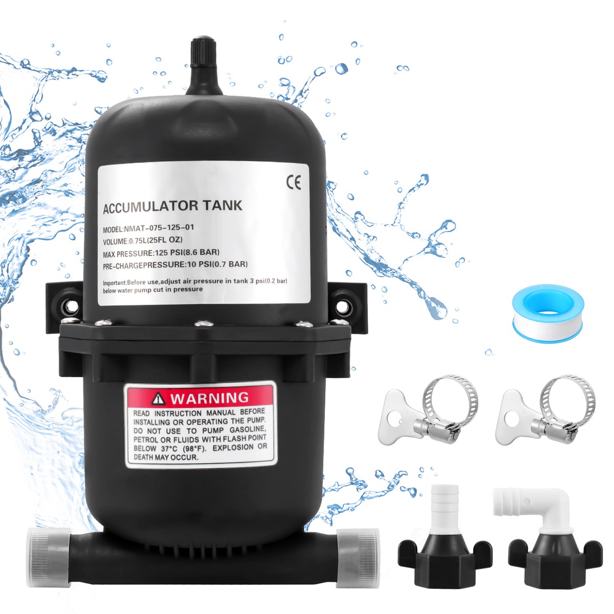 Water Accumulator Expansion Tank (Air Pressure Equalizer