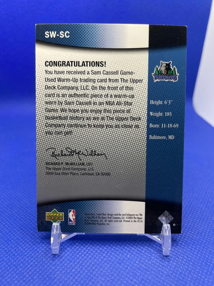 Sam Cassell 2004-05 Upper Deck Sweet Spot Swatches Game Used Patch #SW-SC - Image 2 of 2