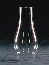 Clear Glass Lamp Chimney, Hurricane Globe 1 5/8 " Diameter Base x 4 1/2 " H