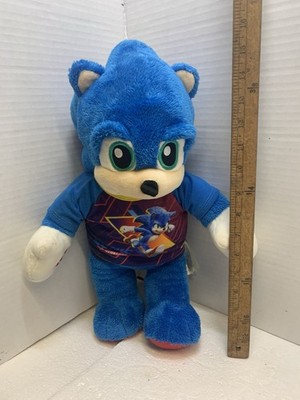 Build A Bear Stuffed Sonic The Hedgehog Plush W/ Original Shirt From 2019 Movie