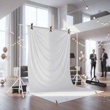 10x8.5ft Adjustable Photo Backdrop Support with Lightweight Carry Bag Included