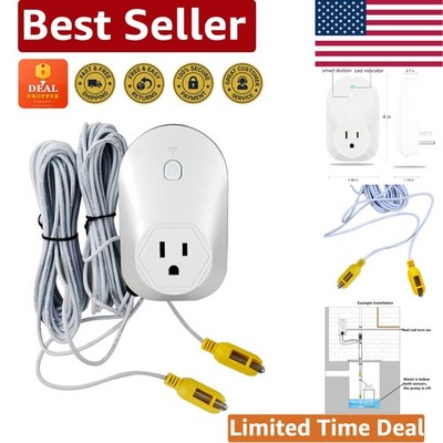 Hi-Lo Sump Pump Controller with Dual Float Switch & Overload Protection - White