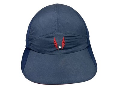 NIKE TAILWIND Fit-Dry Blue USA TRACK & FIELD 7-PANEL HAT Running Gym Baseball