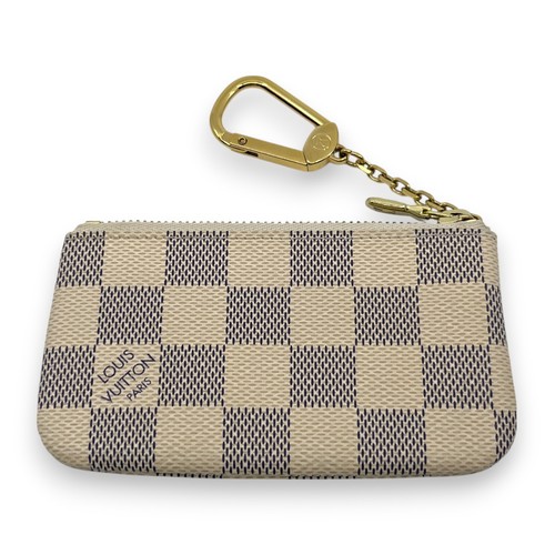 Louis Vuitton Damier Azur Pochette Cles Coin Purse and Keychain - Picture 2 of 23
