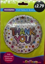 Foil Helium Balloon “THANK YOU” PARTY 45.7cm CELEBRATION 