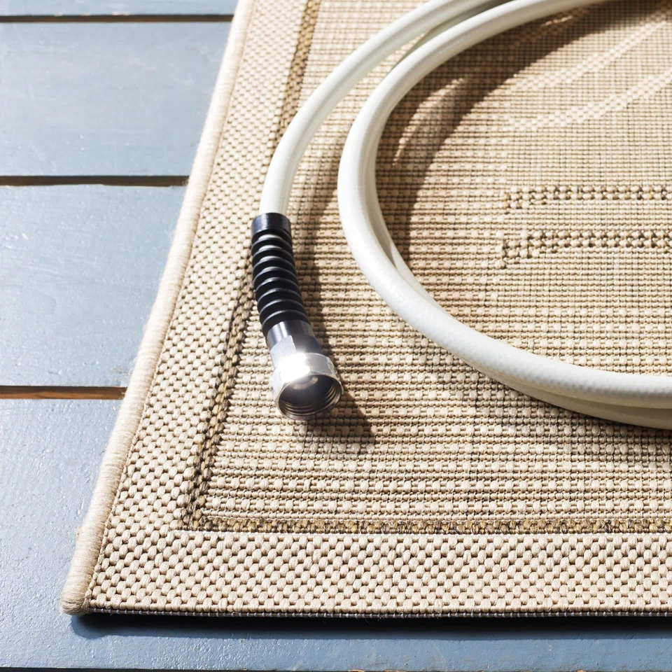 Colección Patio 8' x 11' Natural/Marrón CY1906 Interior/Exterior Impermeable... Foto 4 de 4