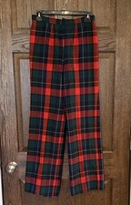 Vintage Pendleton Lined Wool Tartan Plaid Pants - Holiday statement piece