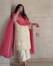 SALWAR KAMEEZ PAKISTANI INDIAN WEDDING PARTY WEAR DRESS BOLLYWOOD SUIT SHARARA