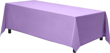 Rectangle Tablecloth - 70 x 120 Inch Lavender Table Cloth for 6 or 8 Foot Rectan