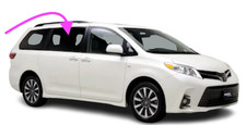 Fits: 2011-2020 Toyota Sienna Mini Van Right Rear Sliding Door Window Glass/Dark