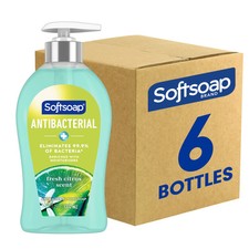 Softsoap Antibacterial Soap, Fresh Citrus Scent, 11.3 Oz., Pack Of 6 Pump Bottl