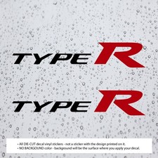 2x Type R Decal Vinyl Stickers For Fd2 Fn2 Fk2 For Civic Jdm Sport Cars