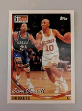 1993-94 Topps Basketball - Sam Cassell Rookie Card #301 Houston Rockets. rookie card picture