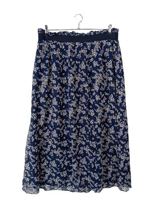 ESCADA High Waist Rock Damen Rock Gr. DE 44 blau-weiß Casual-Look