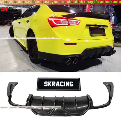 Carbon Fiber/Forged/Unpainted Rear Bumper Diffuser Lip For Maserati Ghibli 14-17