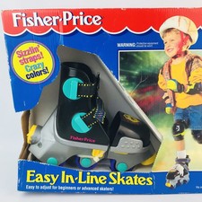 Fisher-Price Easy In-Line Skates 1996 Rollerblades Vintage Grey Purple Green