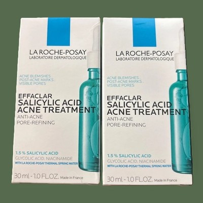 lot of 2 La Roche-Posay Effaclar Salicylic Acid Acne Treatment 1 oz Exp.01/2029