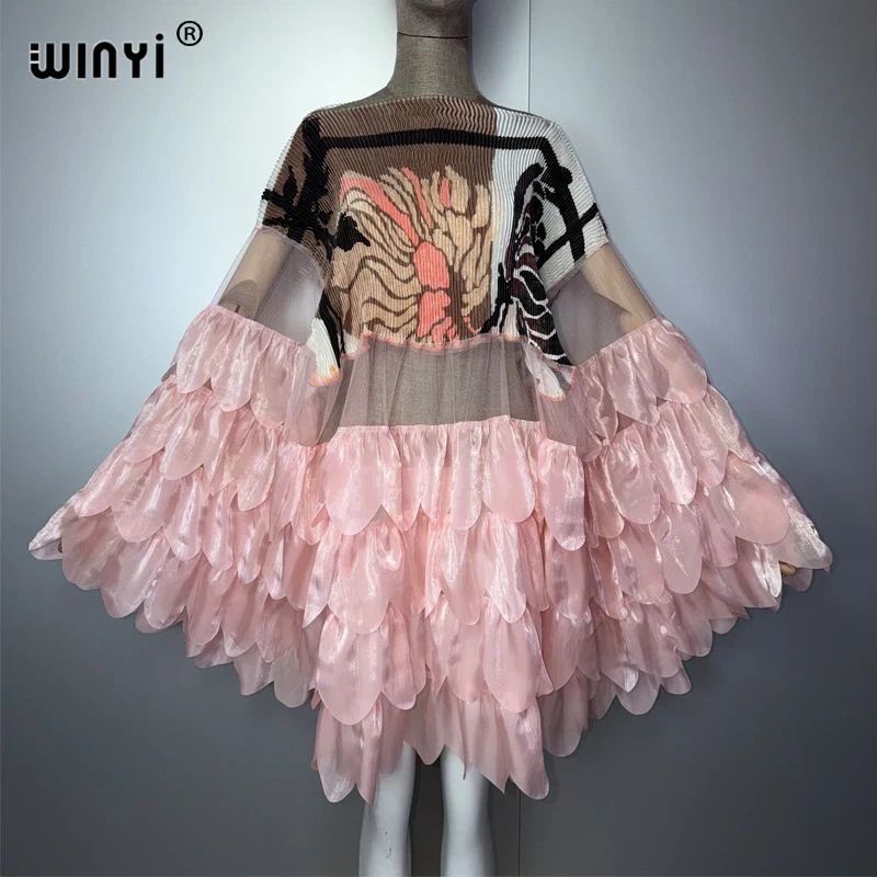 Women'S Africa Pleated Elastic Casual Top Cape Jacket Poncho for Woman Beach Co
