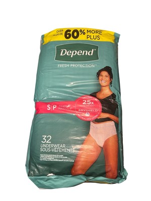 Open Bag Depend Fresh Protection 31 Underwear Neutralizes Odors Selling As It Is