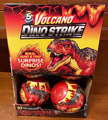 ZURU 5 Surprise Volcano Dino Strike Lot 12 Factory Sealed Balls Trap Build Hunt