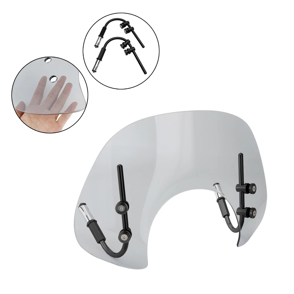 Parabrisas corto apto para Vespa GTS250 GTS300 2017-2022 gris EE. UU. Foto 4 de 4