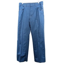 Wrangler Mens Blue Straight Leg Polyester Blend Western Jeans 36x30 Made in USA