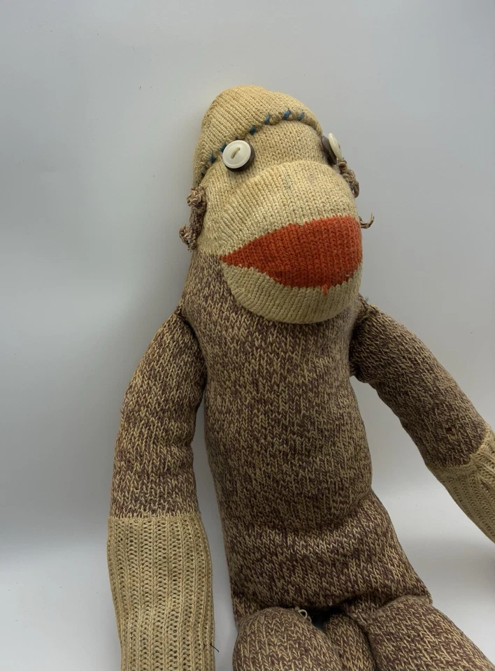 Vintage 1950s Original Sock Monkey...18 inches long - Image 3 of 4