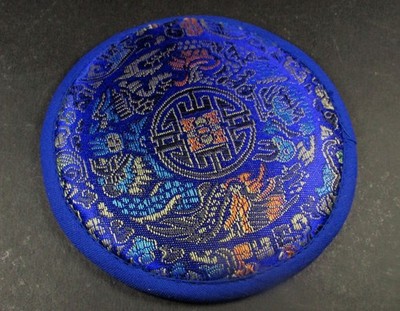 SBC159 Handmade 12cm silk mandala singing bowl yoga meditation cushion Mat Nepal