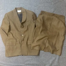 John Meyer of Norwich Womens Brown Tweed Made in Romania Suits Size 12