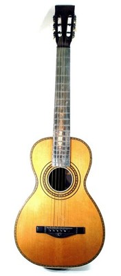 Antique  Wolfram Parlor Guitar Acoustic Aluminum Covered Fret Board READ