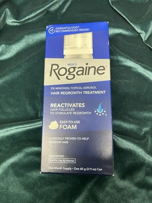 Rogaine 5% Minoxidil Hair Growth Foam Unscented 60g Clinically Proven for Men