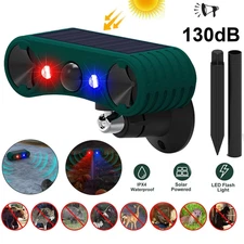 Solar Outdoor Wireless Motion Sensor Alarm 2*130db Loud Noise Maker 4 Modes