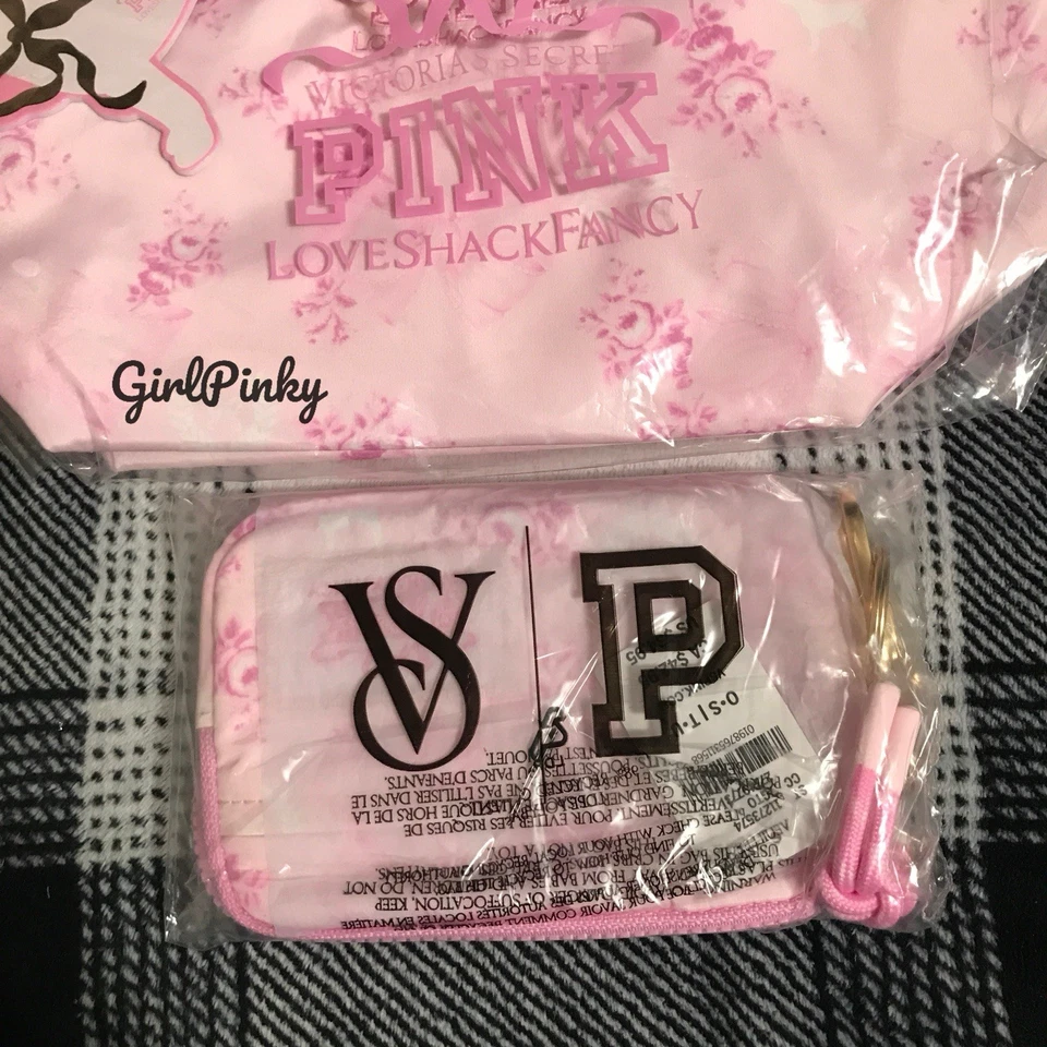 ROSA x LOVESHACKFANCY EN BEAUX ICONOS MINI BOLSO DE MANO Y CARTERA A JUEGO NUEVO EN PAQUETE Foto 4 de 4