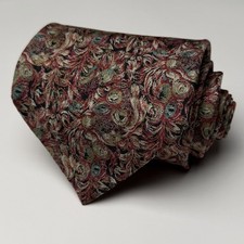 Ermenegildo Zegna Tie Silk Floral Print Made In Italy Necktie