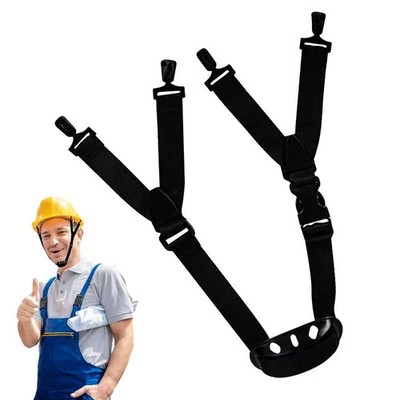 Hard Hat Chin Strap with Black Elastic Strap Adjustable Safety Universal Chin**