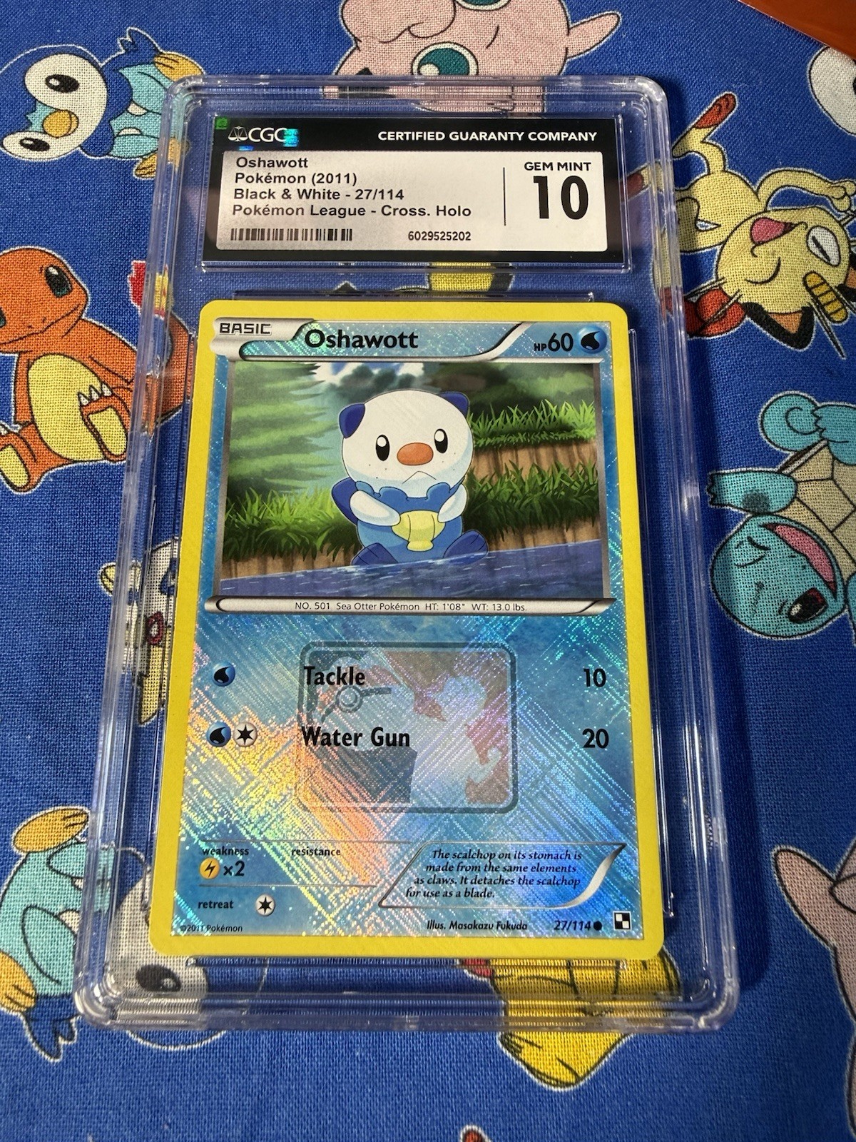 Pokémon Oshawott TCG League Crosshatch Promo Card 27/114 CGC 10