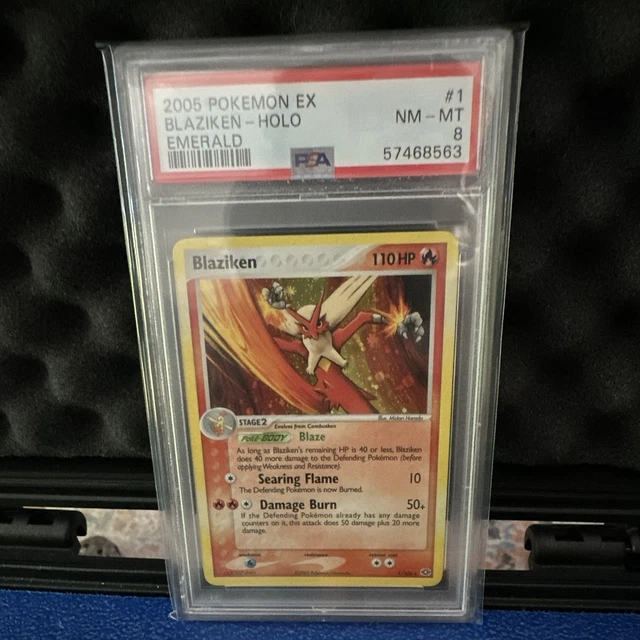 2005 Pokemon EX Emerald Blaziken EX Holo #1 PSA 8 Cert 57468563