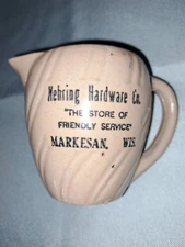 Vintage Nehring Hardware Co. Stoneware Advertising Pitcher