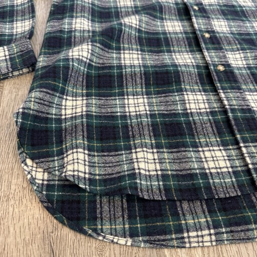 Vintage 80's Pendleton Tartan Wool Button Up Blue/Green Plaid Flannel Sz XL - Picture 2 of 9