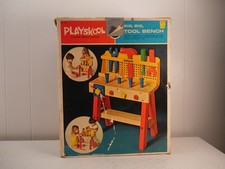 BOX ONLY Rare Vintage 1972 Playskool Big Big Tool Bench No. 450 Made in USA