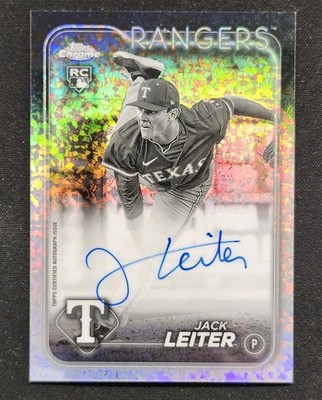 2024 Topps Chrome Jack Leiter Auto RC B&W Mini-Diamond Refractor #RA-JL