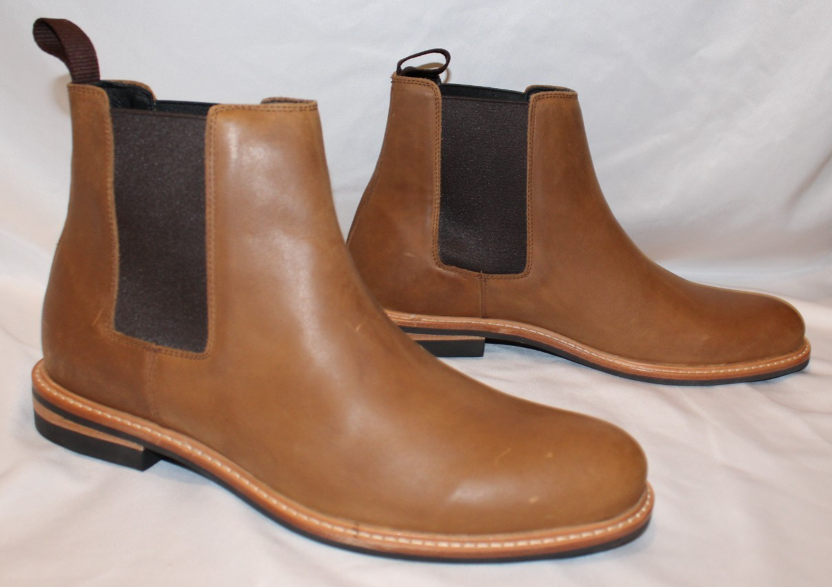 Nisolo Men\'s Marco Chelsea Boots in Leather - Classic Slip-On Sz 9 Ret $268 New MF-2002-TOB_Pair_Front-  main image 3