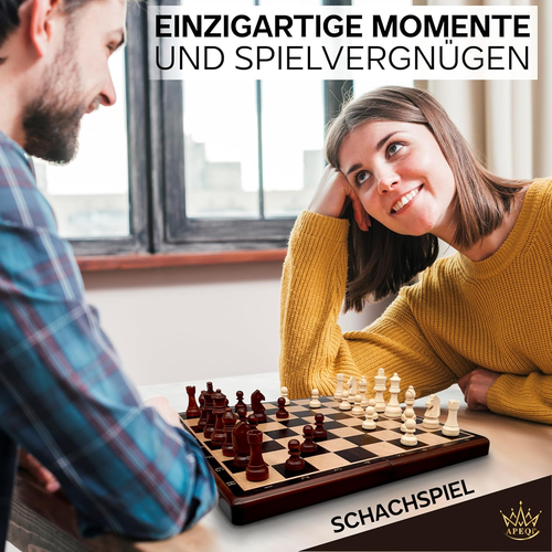 ® Scacchi Premium – Gioco Di Scacchi in Legno Di Alta Qualità – Legno Massello, - Foto 8 di 12