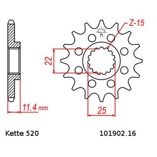 Kettensatz KTM Duke 690 13-19 Kette DID 520 VX3 118 offen 16/40 - Bild 2 von 4