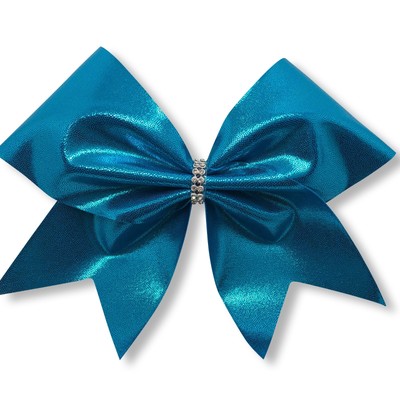 Turquoise Rhinestone Cheer Bow Rhinestone Royalty-texas Cheer Bow- in Turquoise Super  main image 4