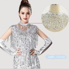 S-A2-1 Belly Dance Sequins Tassel Necklace Dancing Costume Accessories 9 colours