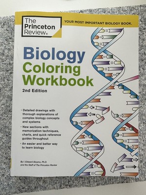 Princeton Review Biology Coloring Workbook 2nd/Newest Edition! BRAND ...