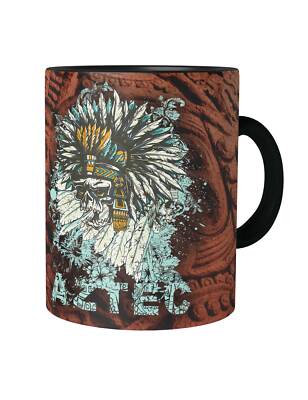 Dead Aztec Chief Kaffeetasse Native American Axe Tomahawk Headman Indian Azteken